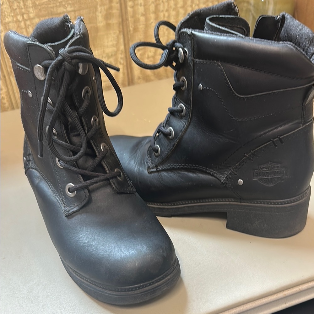 Harley-Davidson Black Leather Boots